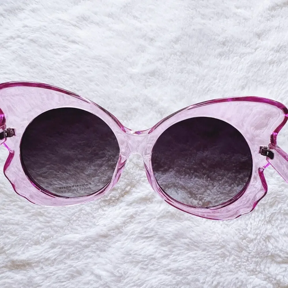Eliza Dark Pink Butterfly-shaped Sunglasses